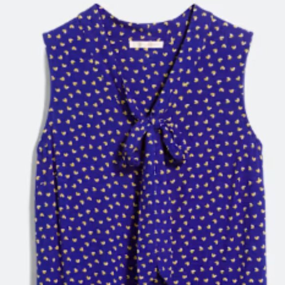 Women's Tie Neck button down knit s/s top size Med - Picture 1 of 2